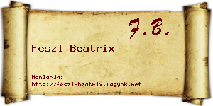 Feszl Beatrix névjegykártya